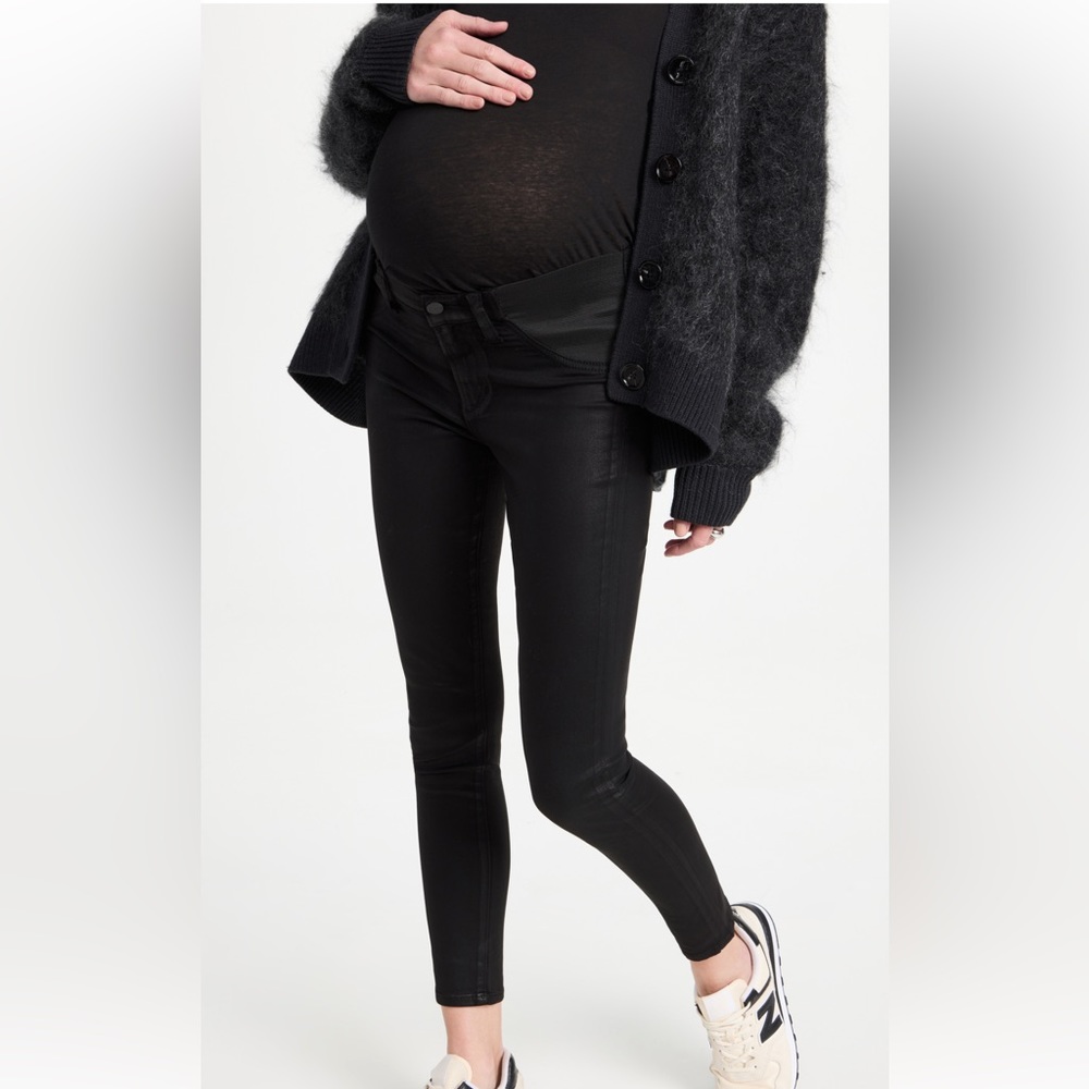 Joes Jeans - maternity, ankle cut, coated black, never been worn new with tags